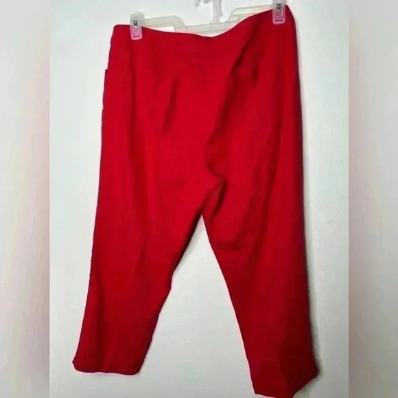 Pendleton Linen Blend Red Pants Size 14 - Picture 5 of 6
